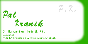pal kranik business card