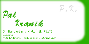 pal kranik business card